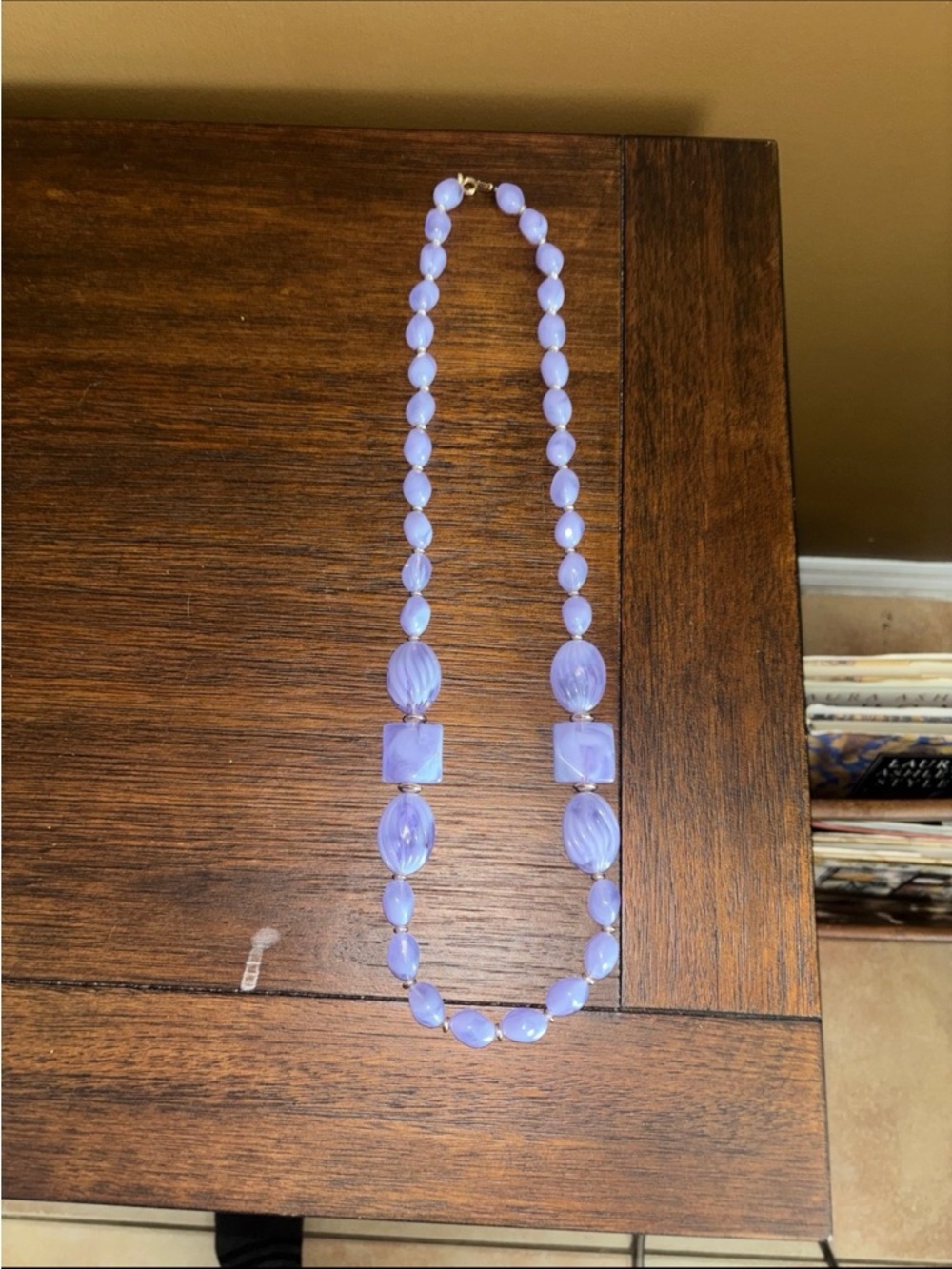 Vintage Lavender Bead Necklace - Women's Jewelry